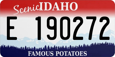 ID license plate E190272