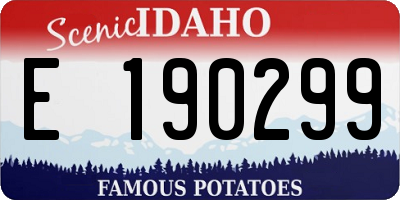 ID license plate E190299