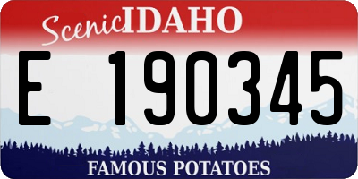 ID license plate E190345