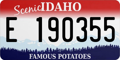 ID license plate E190355