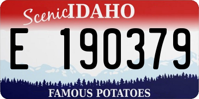 ID license plate E190379