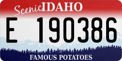 ID license plate E190386