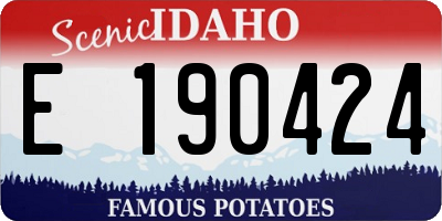 ID license plate E190424