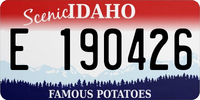 ID license plate E190426