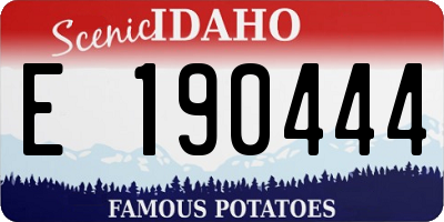 ID license plate E190444