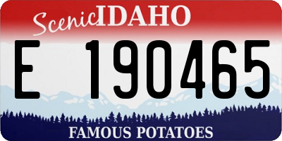 ID license plate E190465