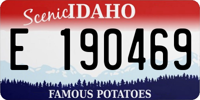 ID license plate E190469