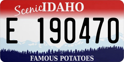 ID license plate E190470