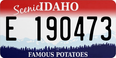ID license plate E190473