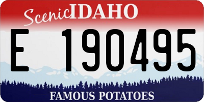ID license plate E190495