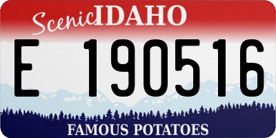 ID license plate E190516