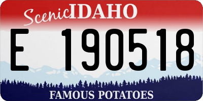 ID license plate E190518