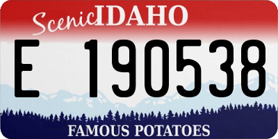 ID license plate E190538