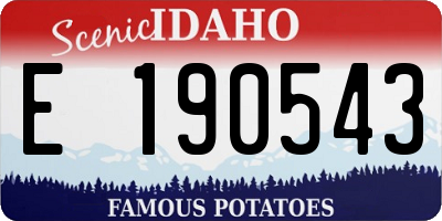 ID license plate E190543