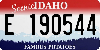 ID license plate E190544