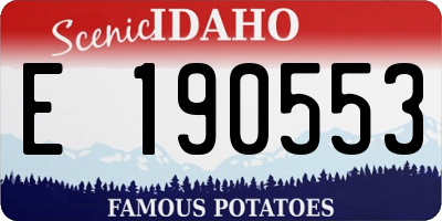 ID license plate E190553