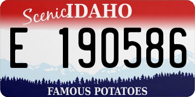 ID license plate E190586