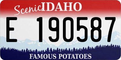 ID license plate E190587