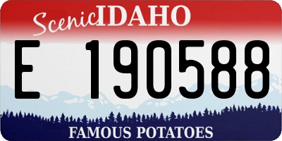 ID license plate E190588