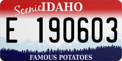 ID license plate E190603