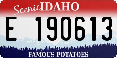 ID license plate E190613