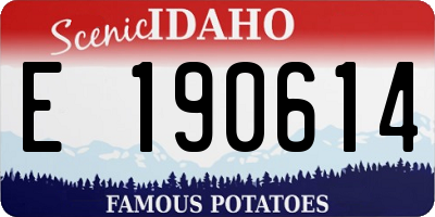 ID license plate E190614
