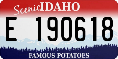 ID license plate E190618