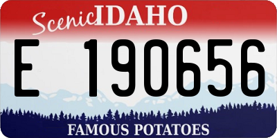 ID license plate E190656