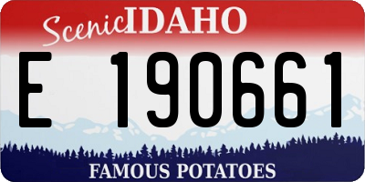 ID license plate E190661