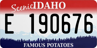 ID license plate E190676