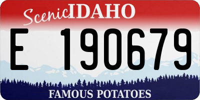 ID license plate E190679