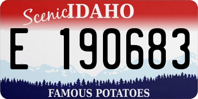 ID license plate E190683