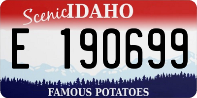 ID license plate E190699