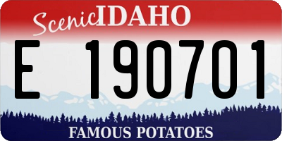 ID license plate E190701