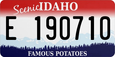 ID license plate E190710