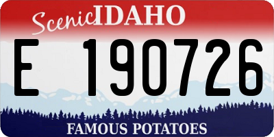 ID license plate E190726
