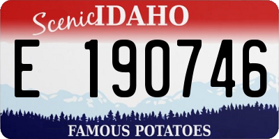 ID license plate E190746
