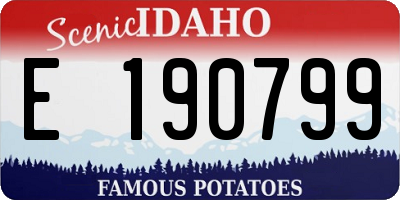 ID license plate E190799