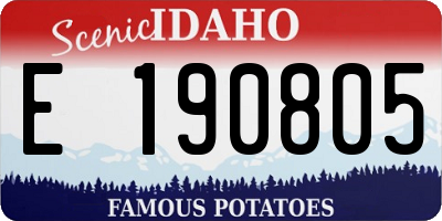 ID license plate E190805