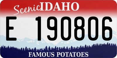 ID license plate E190806
