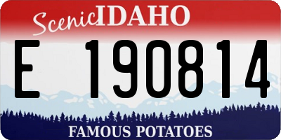 ID license plate E190814