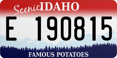 ID license plate E190815