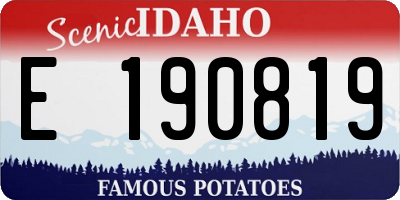 ID license plate E190819