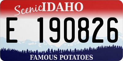 ID license plate E190826
