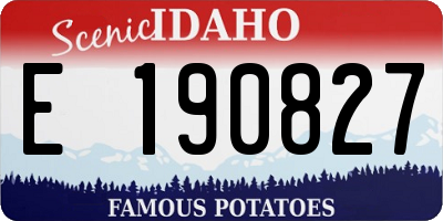 ID license plate E190827