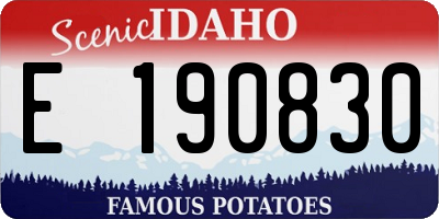 ID license plate E190830