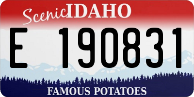 ID license plate E190831