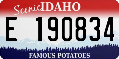 ID license plate E190834