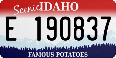 ID license plate E190837