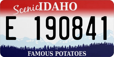 ID license plate E190841